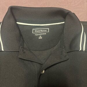 Club Room Performance Mens Shirt/Polo Large M Black
